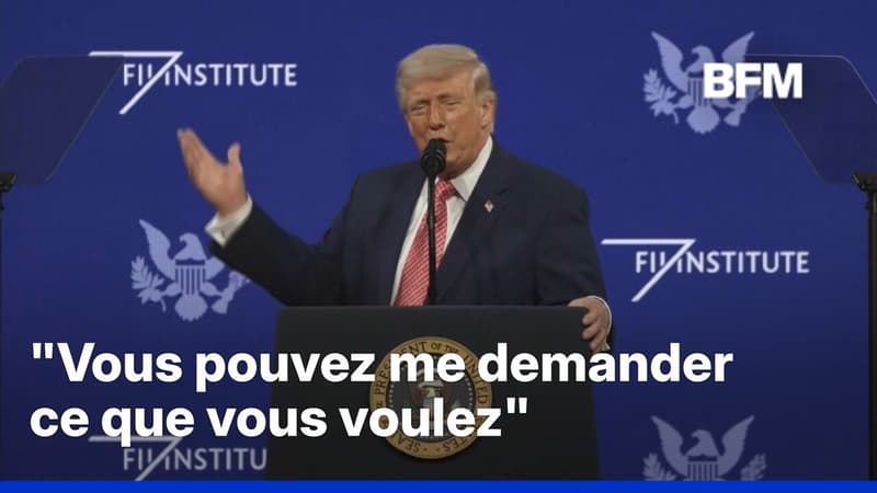 Donald Trump dit à son audience constituée d'investisseurs qu'ils peuvent lui poser des questions sur "le sexe"