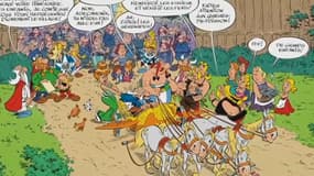 Une planche du nouvel Astérix: "Astérix et la Transitalique".