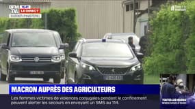 Emmanuel Macron est arrivé dans le Finistère pour rencontrer des agriculteurs