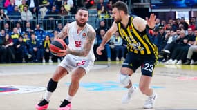 Mike James lors du match d'Euroligue entre Monaco et Fenerbahçe - le 12/12/2024