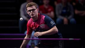Alexis Lebrun lors d'un tournoi WTT champions à Montpellier, le 25 octobre 2024
