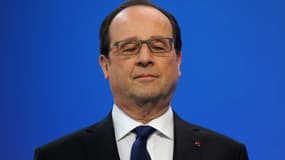 François Hollande avant un discours , le 21 avril 2016.