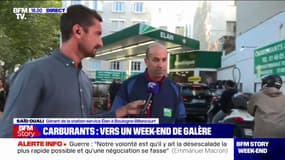 "C'est une journée catastrophique, c'est très dur pour nous": le gérant d'une station-service témoigne 