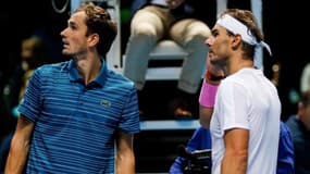 Daniil Medvedev et Rafael Nadal, à Londres le 14 novembre 2019