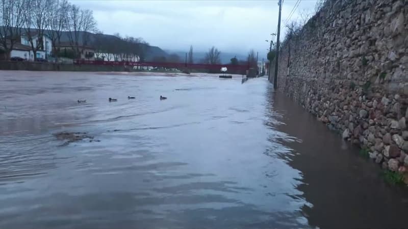 Pluies dans l'Hérault: le fleuve de l'Orb atteint plus de 2,50 mètres de haut, soit sept fois son niveau habituel