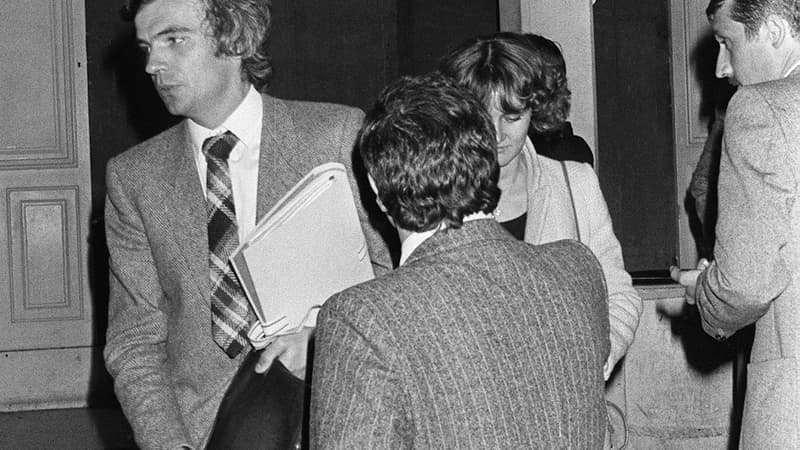 Le juge Michel, ici à gauche le 12 octobre 1979, a été assassiné en 1981 à Marseille alors qu'il circulait à moto.