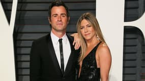 Justin Theroux et Jennifer Aniston à Los Angeles en 2017