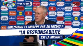 France 1-2 Espagne : "La responsabilité, c'est la mienne", Deschamps défend Griezmann et Mbappé