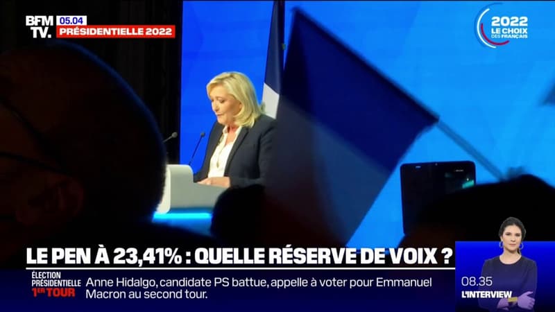Présidentielle: quelle réserve de voix pour Marine Le Pen pour le second tour ?