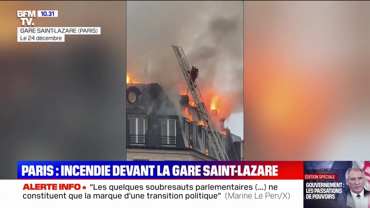 Incendie Spectaculaire Près De Saint-Lazare