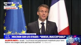 Israël: "La France est pleinement mobilisée pour faire libérer nos otages ainsi que tous les autres", affirme Emmanuel Macron