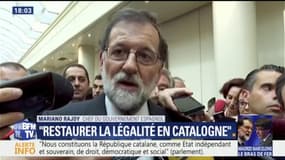 Mariano Rajoy: "Le gouvernement prendra les décisions pour restaurer la légalité en Catalogne"