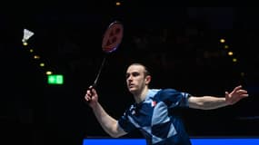 Alex Lanier lors des championnats d'Europe de badminton, en 13 avril 2025.