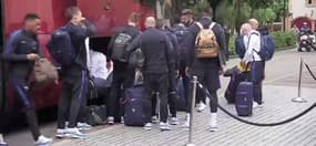 L'arrivée de l'équipe de France à Metz