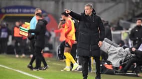 Luis Enrique lors du match Lens-PSG (0-2, 18e journée de L1), le 14 janvier 2024