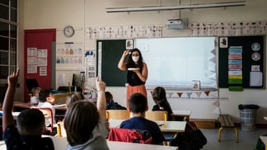 Une salle de classe le premier jour de la rentrée scolaire à Lyon, le 6 septembre 2021
