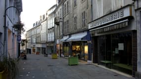 Une rue commerçante de Guéret, le 7 novembre 2017