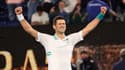 Novak Djokovic après une victoire à l'Open d'Australie 2021