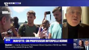 "Ce n'est pas du tout son caractère", estime Martin Garagnon (Renaissance) à propos d'Élisabeth Borne tournant le dos à un professeur à Mayotte