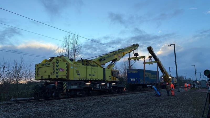 "Des moyens exceptionnels": la SNCF annonce une reprise partielle du trafic le 14 février entre Cherbourg et Caen, après le déraillement du train de fret