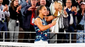 Diane Parry après sa victoire au premier tour de Roland-Garros 2022