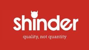 Le logo de Shinder, application de rencontres créée par l'humoriste britannique Shed Simove. 
