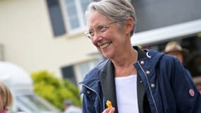 L'ancienne Première ministre Élisabeth Borne à Villers-Bocage dans le Calvados le 3 juillet 2024 
