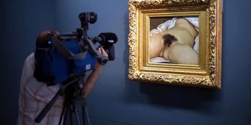 "L'origine du Monde", le célèbre tableau de Gustave Courbet, exposé au musée d'Orsay. (Ici au musée Courbet à Ornans, en 2014).