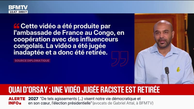 Vidéo de l'ambassade française du Congo: "Ça renvoie à quelque chose de très colonial", juge Dominique Sopo, président de SOS Racisme