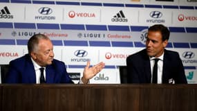 Jean-Michel Aulas et Bruno Cheyrou à l'OL