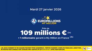 Profitez de la cagnotte EuroMillions du 27 janvier pour tenter de gagner 109 millions d'euros 