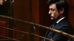 Andrea Giambruno au palais Montecitorio de Rome qui abrite le siège de la Chambre des députés italienne, le 25 octobre 2022