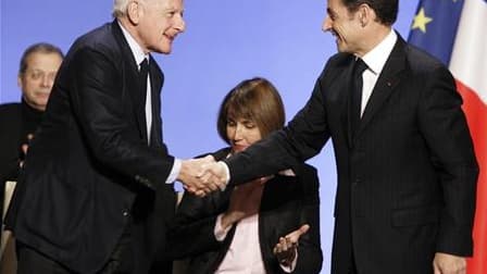 Le producteur de cinéma Marin Karmitz, délégué général du Conseil de la création artistique, et Nicolas Sarkozy, lors de l'installation de cet organisme en 2009. Créé par le chef de l'Etat pour moderniser et inspirer la politique culturelle de l'Etat, le