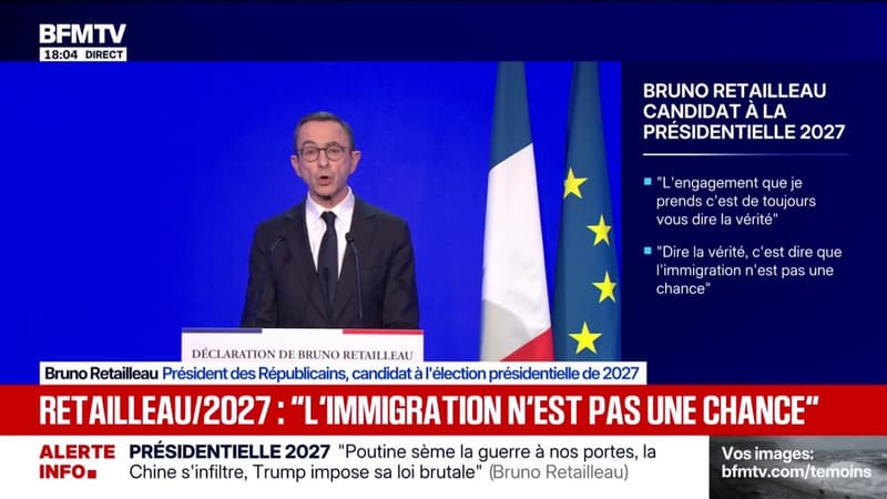 Bruno Retailleau candidat à la présidentielle de 2027: "Pour agir, je veux d'abord rétablir l'ordre"