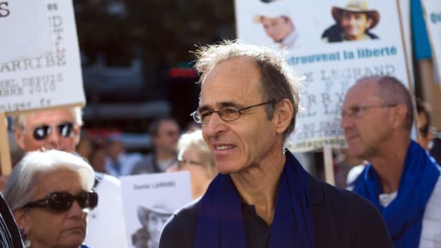 Le chanteur Jean-Jacques Goldman en 2013 à Marseille, lors d'une manifestation en soutien aux otages au Nigeria