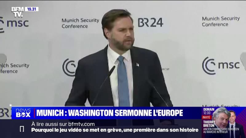 Ukraine, immigration... au Sommet de Munich, JD Vance, le vice-président américain, sermonne l'Europe