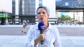 Sandrine Rousseau lors d'une interview sur BFMTV le 24 août 2022