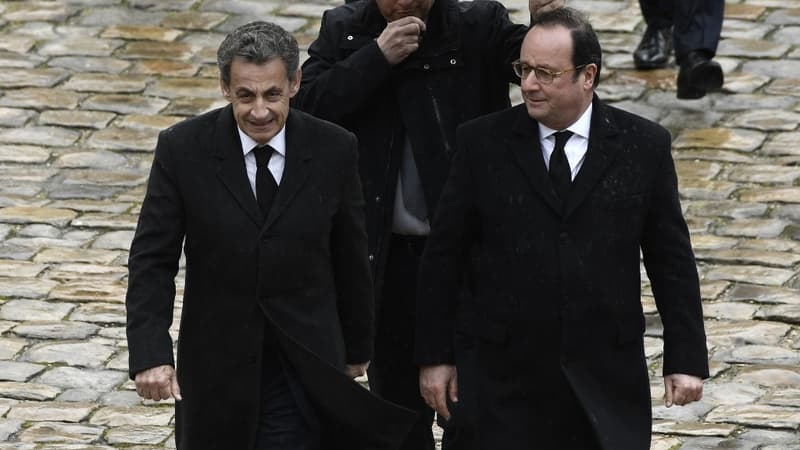 Nicolas Sarkozy et François Hollande le 28 mars 2018