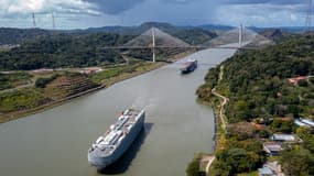 Vue aérienne du canal de Panama, le 13 décembre 2022 (photo d'illustration).ana