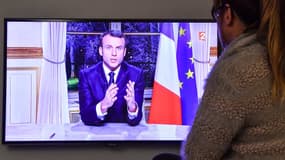 Emmanuel Macron, lors de ses vœux de fin d'année ce dimanche 31 décembre