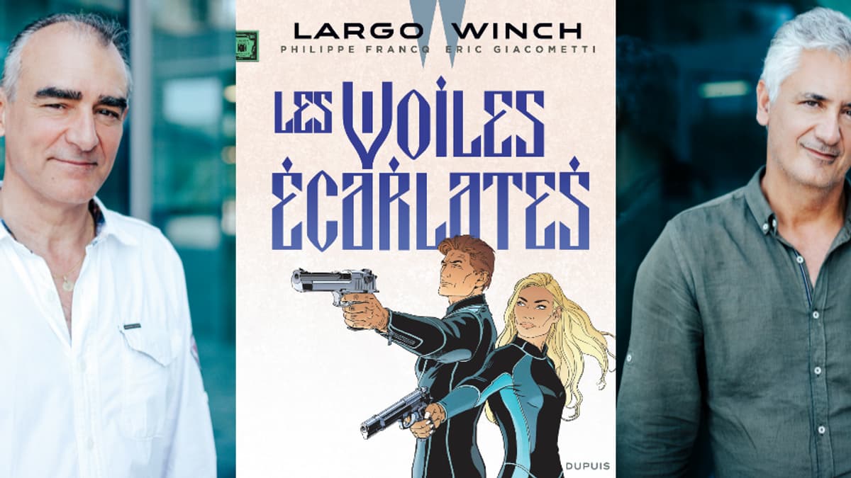 Le dessinateur Philippe Francq et le scénariste Eric Giacometti, les auteurs de Largo Winch.