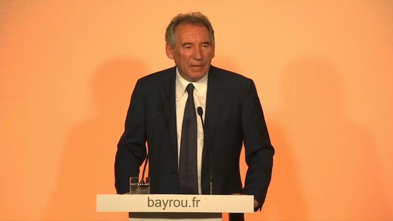 François Bayrou, lors de sa conférence de presse le 21 juin 2017.