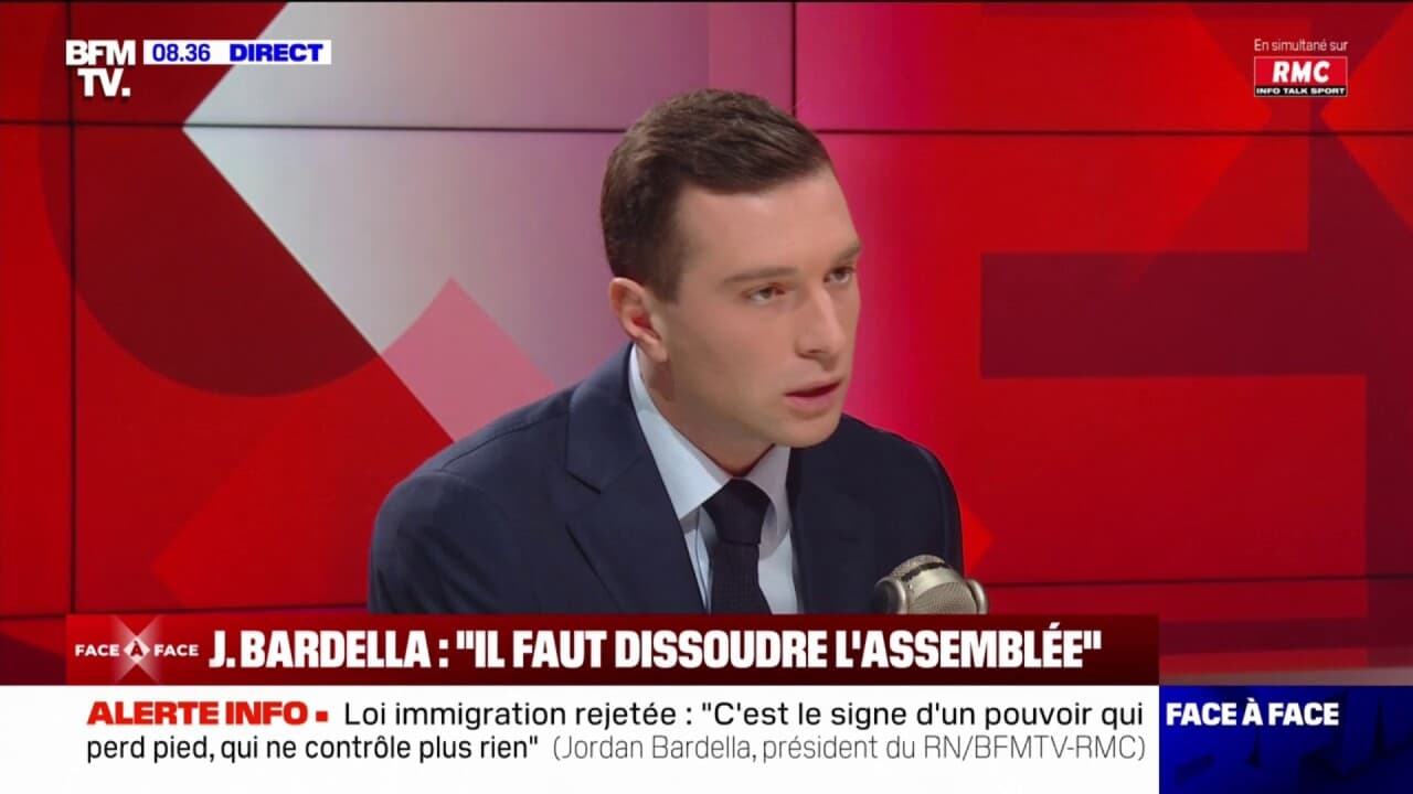 Après Le Rejet De La Loi Immigration, Jordan Bardella Appelle à La ...