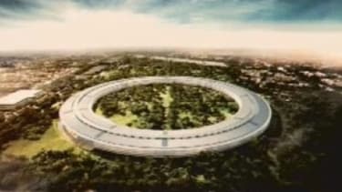 Capture d'écran du futur campus d'Apple à Cupertino