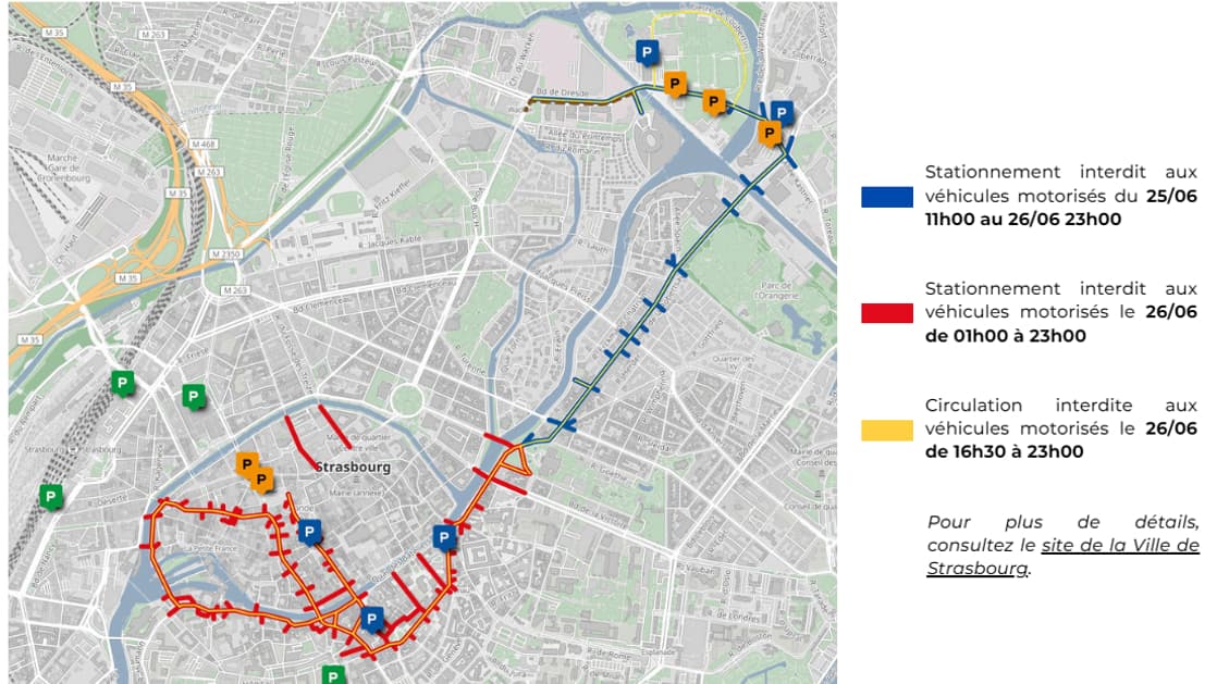 A Strasbourg, la ville restreint la circulation et le stationnement le mercredi 26 juin pour le passage de la flamme olympique