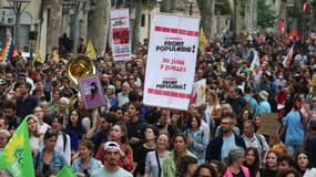 Une manifestation contre l'extrême droite à Montpellier le 14 juin 2024