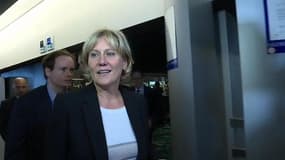 Nadine Morano à la sortie du Parlement européen