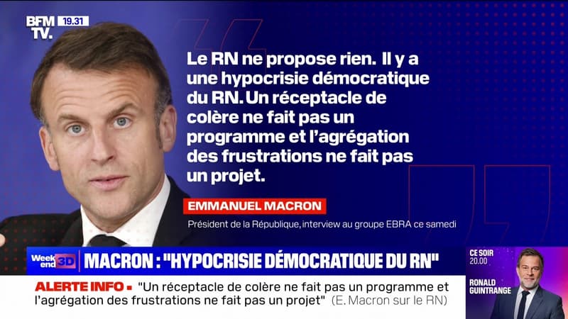 Macron : &quot;Hypocrisie démocratique du RN&quot; - 27/04