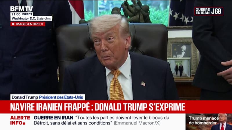 Iran: “Tous les navires ont explosé et se retrouvent au fond de la mer”, annonce Donald Trump