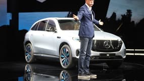 Le Mercedes EQC est le 1er SUV 100% électrique de Daimler... qui ambitionne de faire tomber ses émissions de CO2 à zéro en 2040.